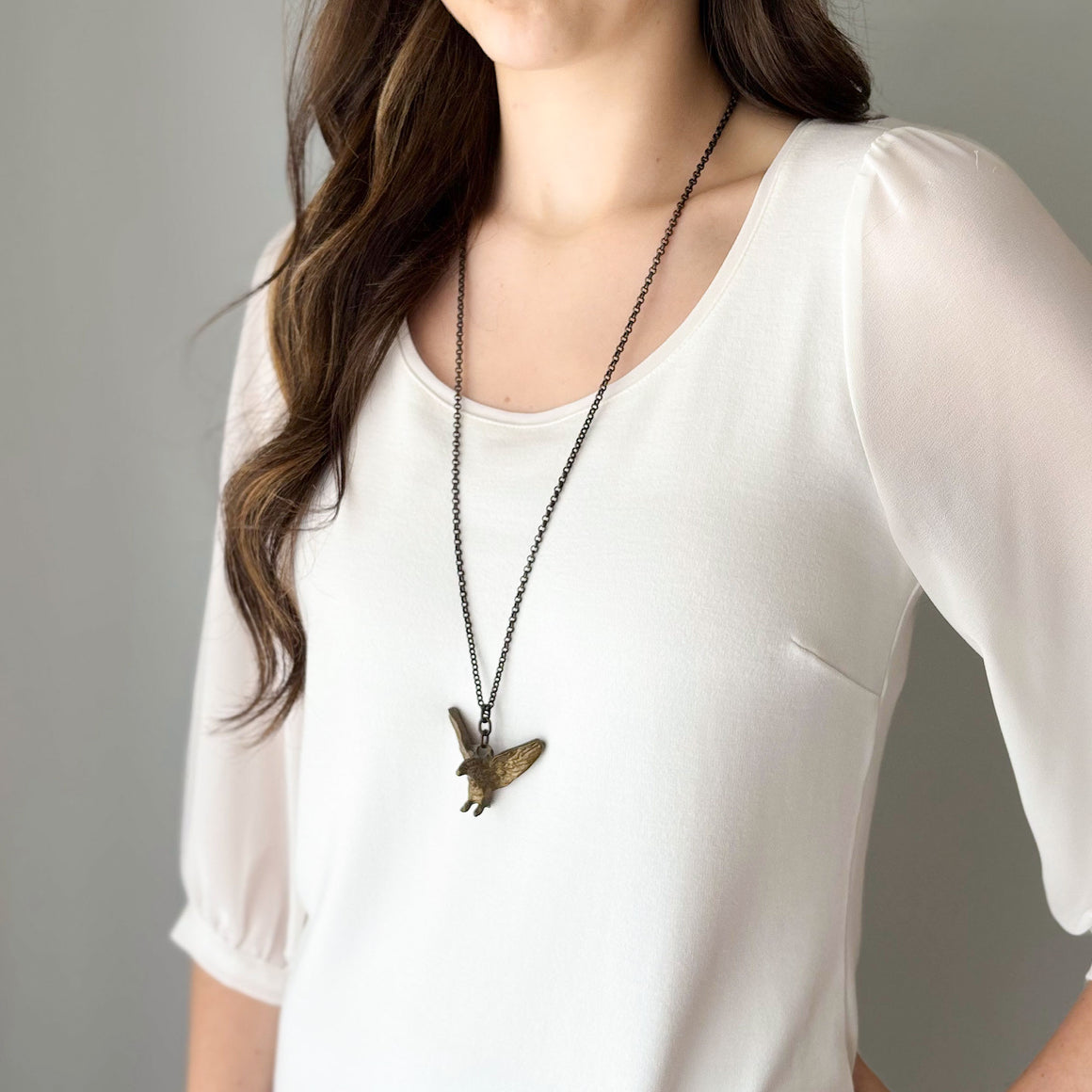RUDY eagle pendant necklace from Italy-GREEN BIJOU