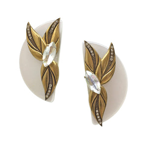 RYDER half moon statement studs - 