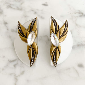 RYDER half moon statement studs - 