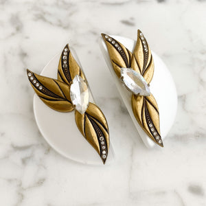 RYDER half moon statement studs - 