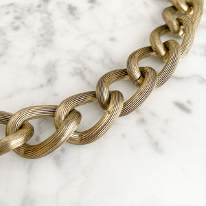 SAMMIE oxidized gold chunky chain necklace - 