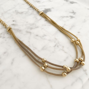 SEYMOUR gold long layered necklace set - 