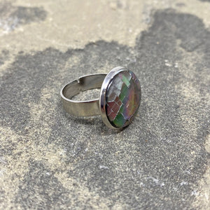 SHIRELLE black mother of pearl ring - 