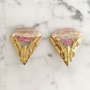 SHIRLEY statement triangle clip earrings - 