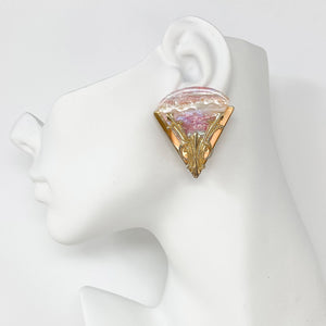 SHIRLEY statement triangle clip earrings - 