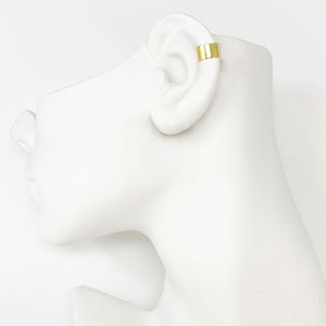 SOLOMON 18kt gold plated steel ear cuff - 