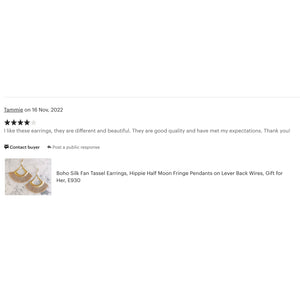 TATIYANA gold silk fan earrings - 