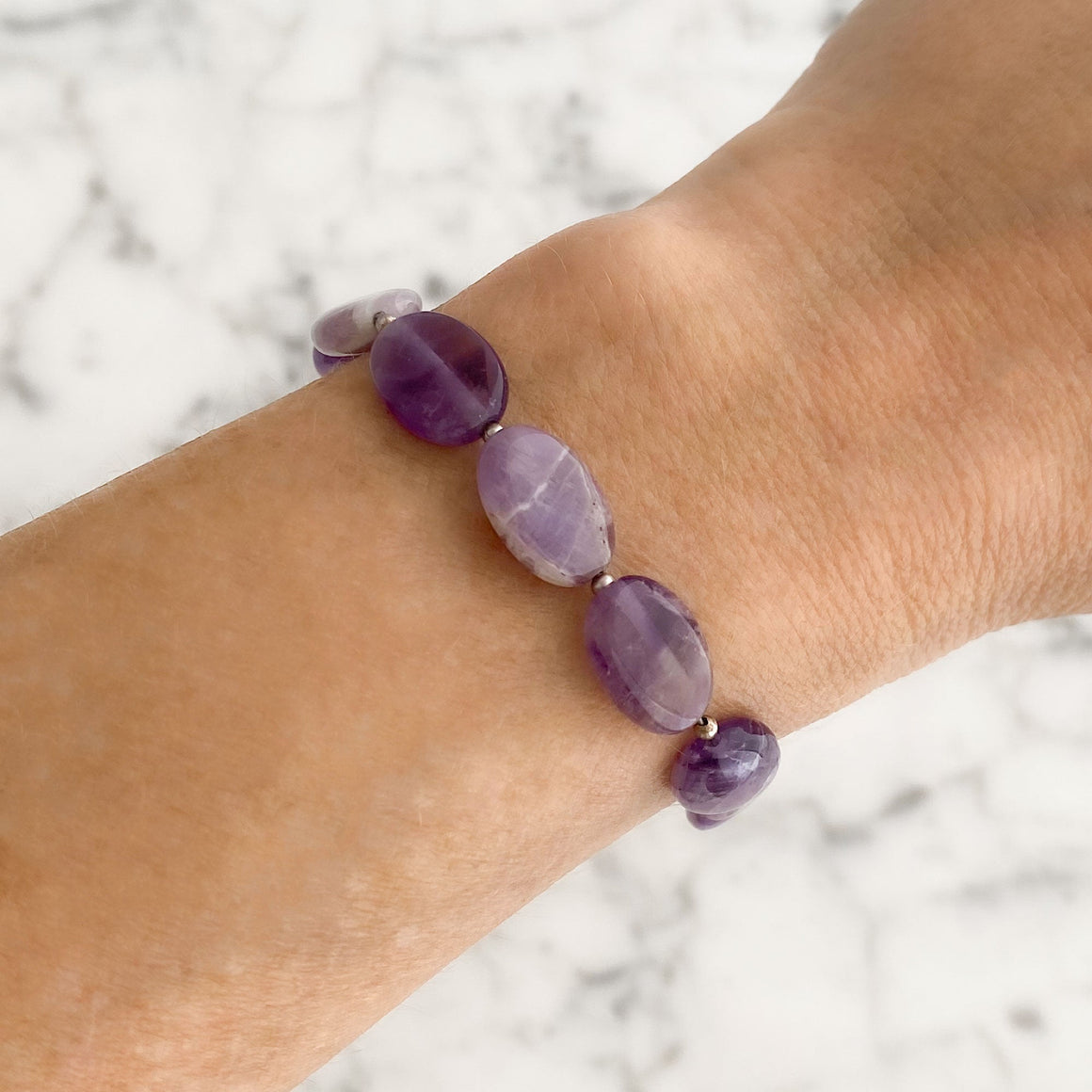 TATJANA amethyst stone bracelet-GREEN BIJOU