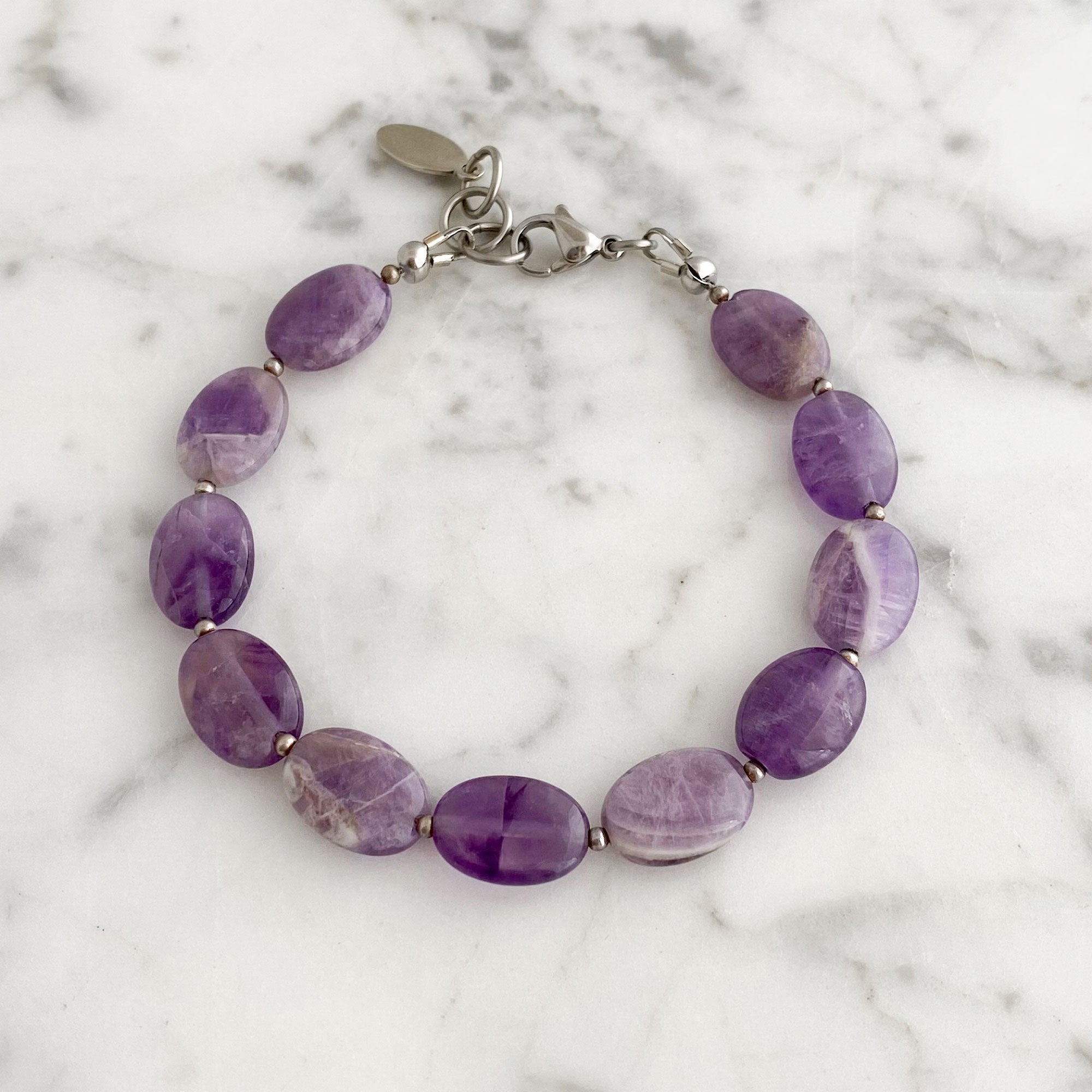 Amazon.com: Vinswet Healing Crystal Beaded Bracelets for Women,Natural  Amethyst Moonstone Gemstones Bracelet,Anxiety Stress Relief Heart Charm  Bracelet Handmade purple Jewelry Gifts for Women: Clothing, Shoes & Jewelry