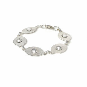 TAYA silver and crystal link bracelet - 