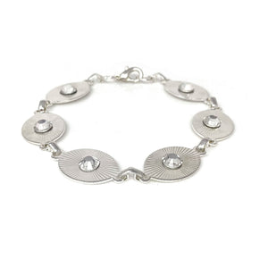 TAYA silver and crystal link bracelet - 