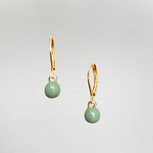 TAYLOR small sage green drop earrings - 