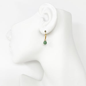 TAYLOR small sage green drop earrings - 