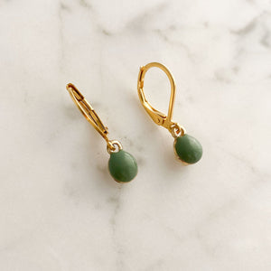 TAYLOR small sage green drop earrings - 