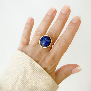 THATAM lapis lazuli cocktail ring - 