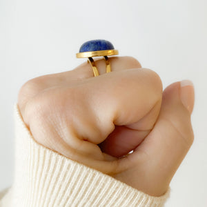 THATAM lapis lazuli cocktail ring - 