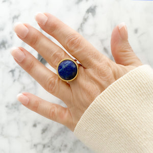 THATAM lapis lazuli cocktail ring - 