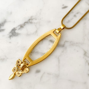 TILDA gold and rhinestone pendant necklace - 