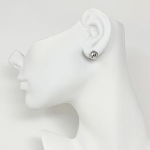 TOLLIVER vintage silver tone dome stud earrings - 