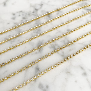 WEBSTER delicate gold rhinestone belt/necklace - 