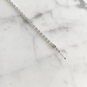 WEBSTER delicate silver rhinestone belt/necklace - 