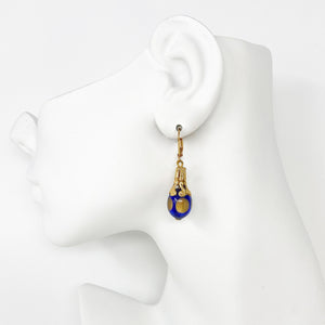 XENIA cobalt glass earrings - 