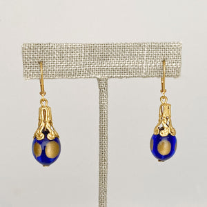 XENIA cobalt glass earrings - 