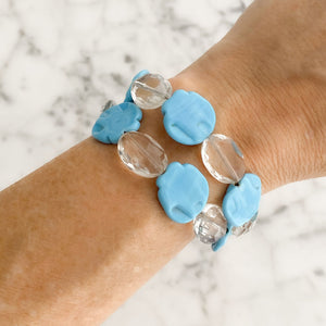 XIMENA vintage blue and crystal bracelet - 