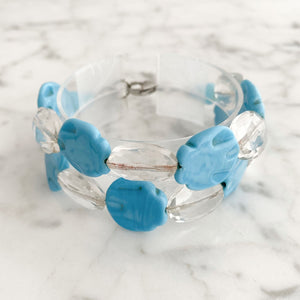 XIMENA vintage blue and crystal bracelet - 