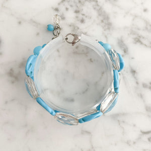 XIMENA vintage blue and crystal bracelet - 
