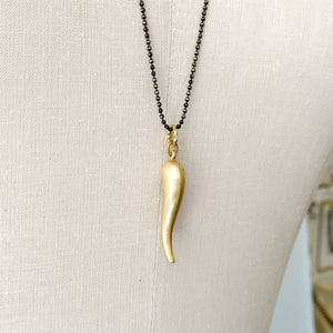 XULU 14kt gold filled Italian horn pendant - 