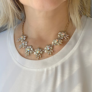 ZAIDA aurora borealis flower necklace - 