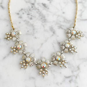 ZAIDA aurora borealis flower necklace - 