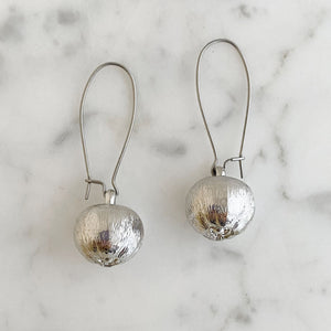 ZAPATA frosted silver earrings - 