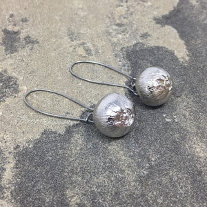 ZAPATA frosted silver earrings - 