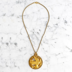 AILEEN statement dove pendant necklace - 