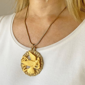 AILEEN statement dove pendant necklace - 
