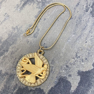 AILEEN statement dove pendant necklace - 