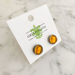 ALAINA topaz dome studs - 