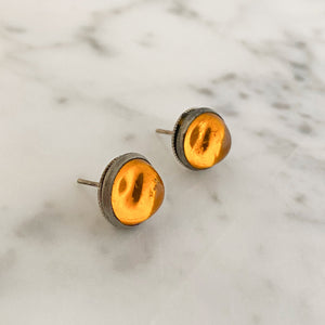 ALAINA topaz dome studs-GREEN BIJOU