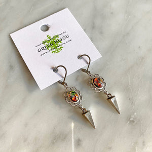 ALINA fire opal dangle earrings - 