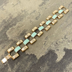 AVONLEA vintage wide gold bracelet - 