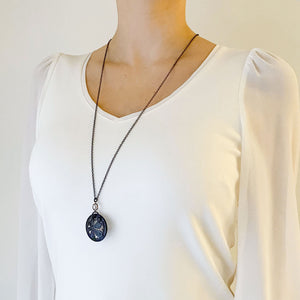 BOUTON french button pendant necklace - 