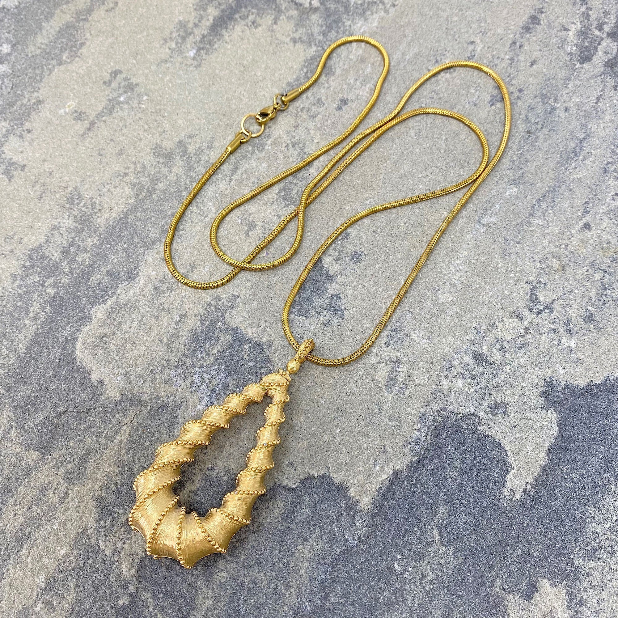 BRADEN vintage gold Monet tear drop pendant - 