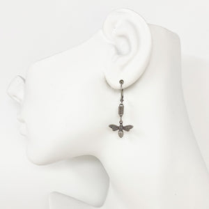 CALLAN silver bee earrings - 