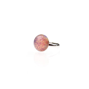 CHARLES silver opal pink ring - 