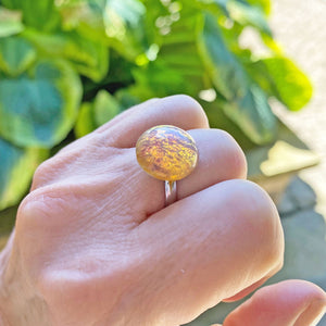 CHARLES silver opal pink ring - 