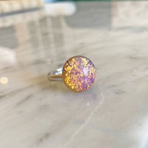 CHARLES silver opal pink ring-GREEN BIJOU