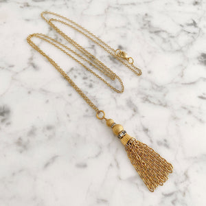 DANICA gold tassel necklace - 