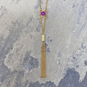 DAWSON gold tassel necklace - 